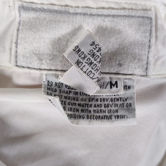 Vintage 80s Studded Western Top Size M Buffalo Head Coins Snap Front Blouse - Picture 15 of 16